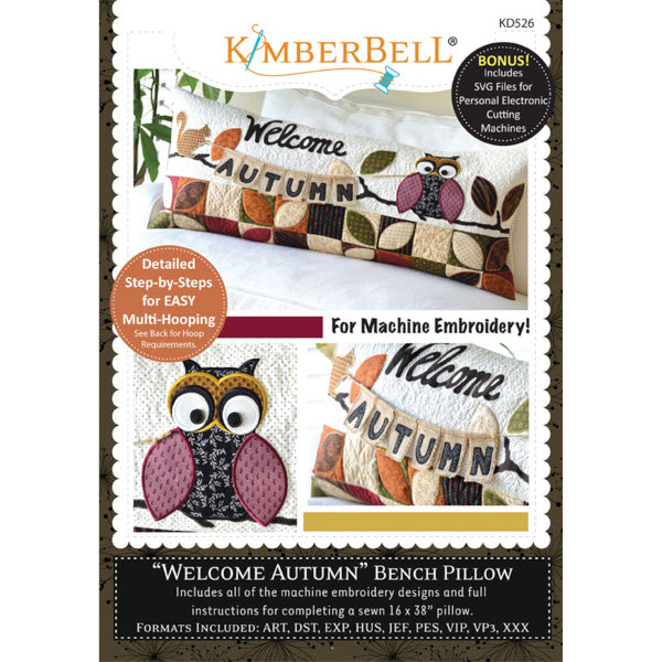 Kimberbell Falling for Autumn Embroidery CD – Aurora Sewing Center